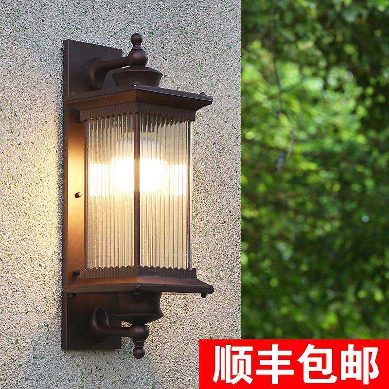太阳能户外壁灯防水现代简约别墅过道楼梯室外创意墙壁灯具led