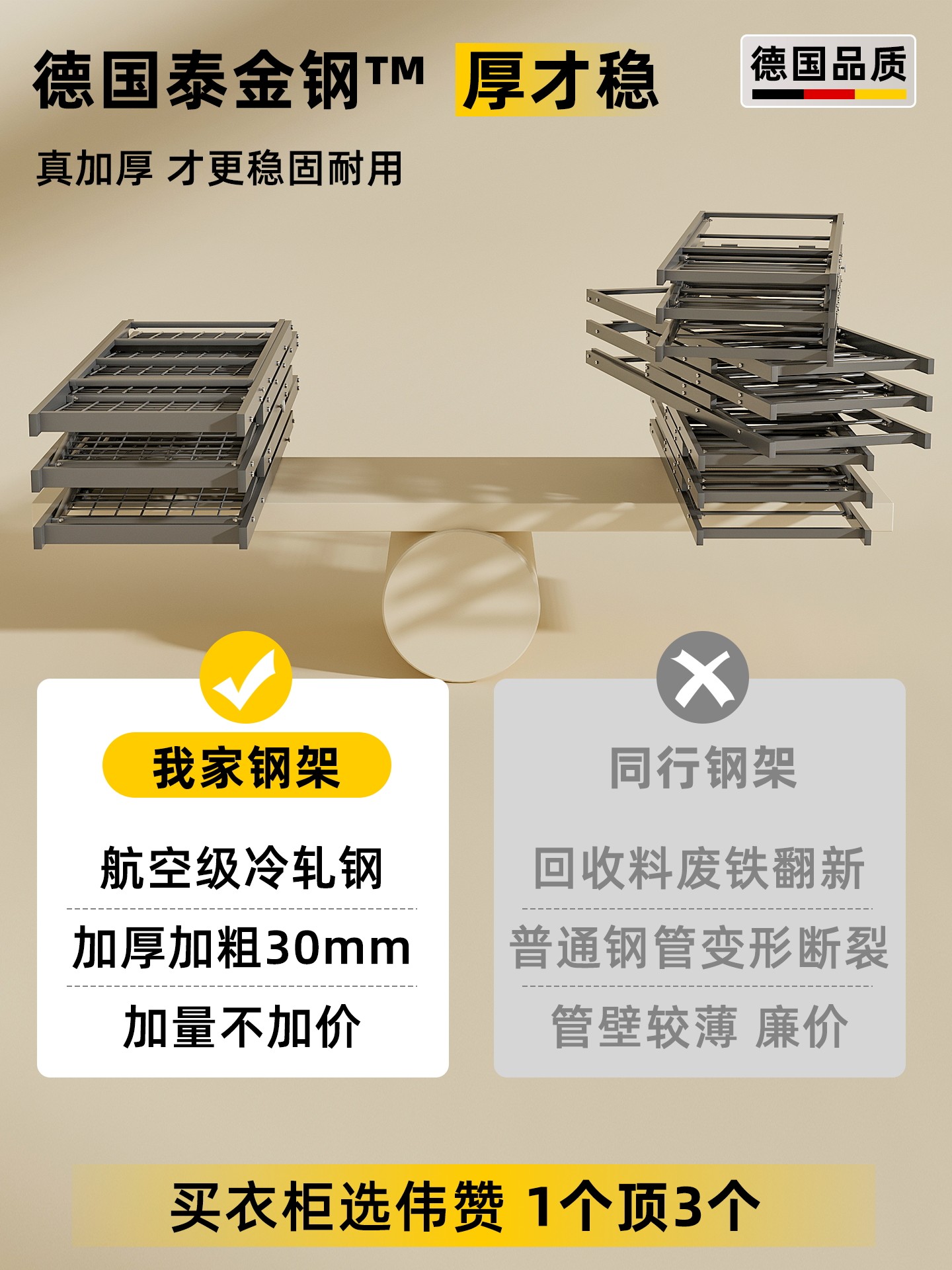 免安装折叠钢制简易布衣柜