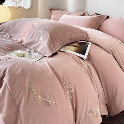 秋冬季A类100支全棉加厚磨毛四件套纯棉刺绣床单被套母婴床上用品