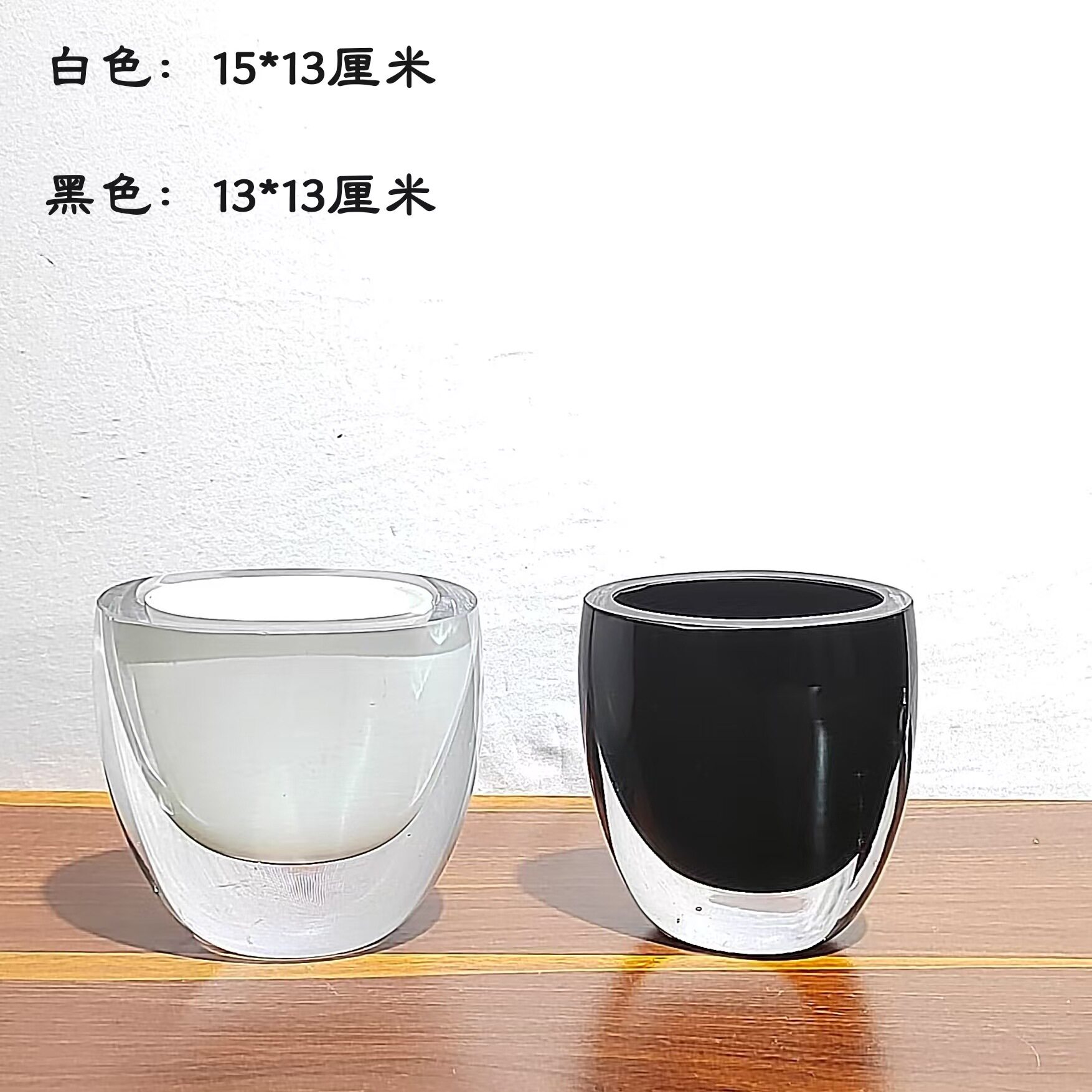 现代简约加厚底小水滴玻璃花瓶台面插花装饰家居桌面样板房设计摆