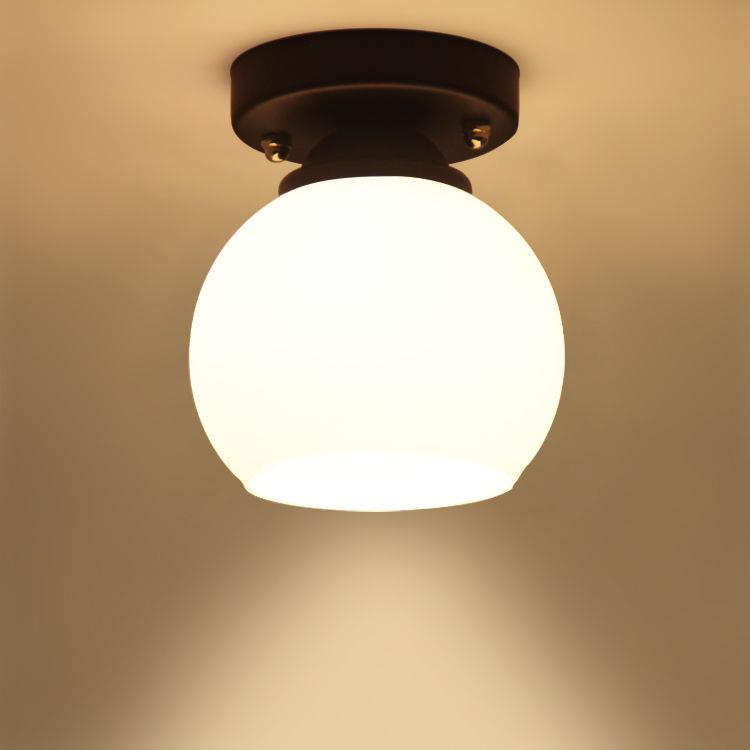 现代新中式木艺过道灯飘窗迷你简约吸顶灯天花开孔筒灯小型阳台灯