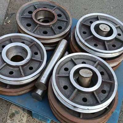 450mm钢滑轮直径50cm天轮地轮桩机配件承重强加厚