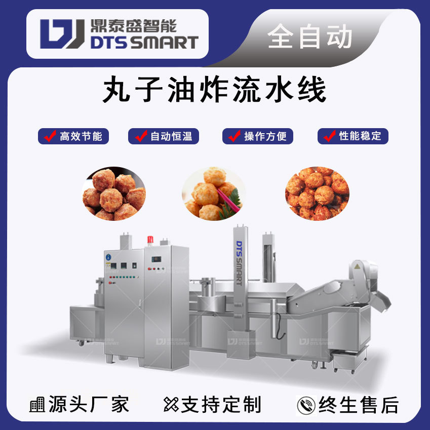 肉丸素丸全自动油炸流水线
