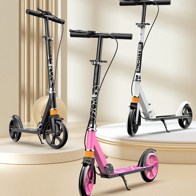 单减震手刹儿童滑板车两轮6-12岁10以上8大童带刹车可折叠男孩女