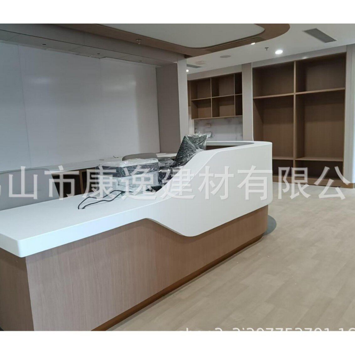 亚克力人造石加定工制接待台异形台面厂家直销