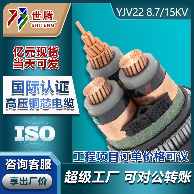 10kVYJV22-3*120-70平方电缆