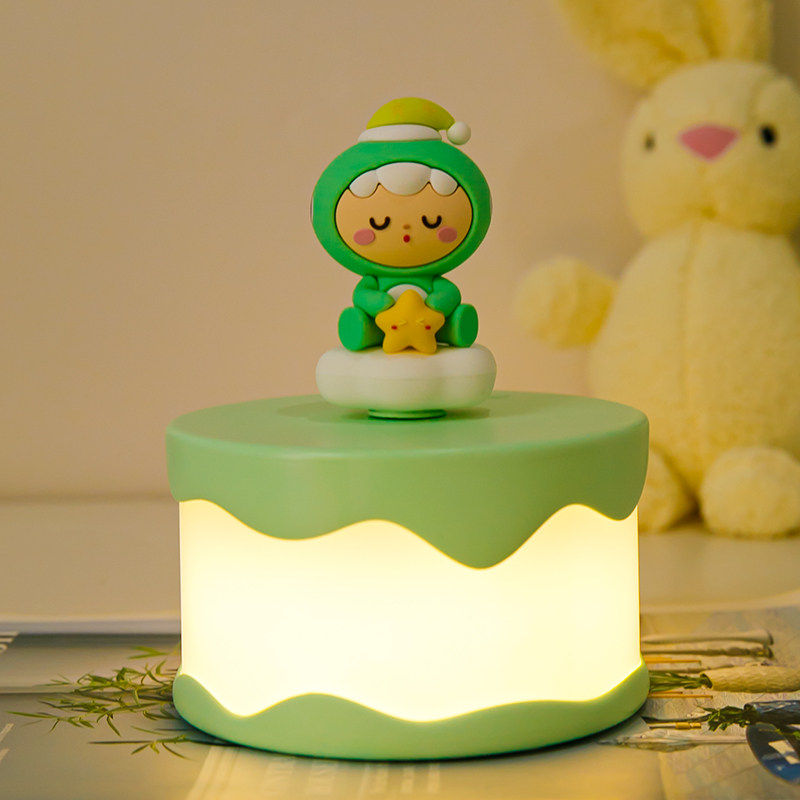 可爱女生小夜灯卧室柔光睡眠不插电儿童伴睡床头台灯治愈生日礼物