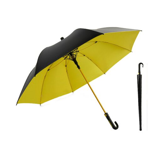 露俏高尔夫雨伞带防水套半自动开合车用直杆伞结实抗风黑胶防晒