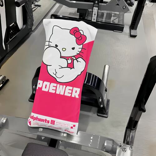 充满power可爱kitty健身毛巾跑步