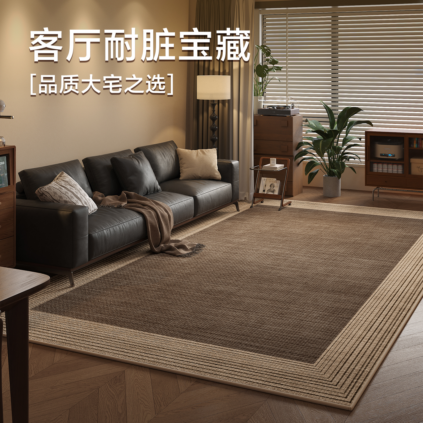 2025新款中古复古客厅地毯