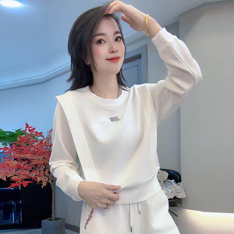 ROUMIKL巨好看的长袖卫衣女秋冬新款2025爆款时尚洋气百搭减龄设