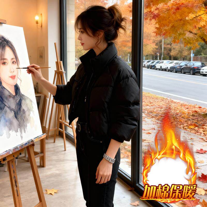 ROUMIKL欧货高级感加绒百搭服女2025年冬季新款宽松加加厚短外套