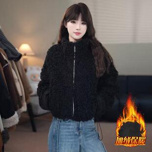 ROUMIKL巨好看的独特漂亮的初冬短外套女2025新款小个子加厚保暖