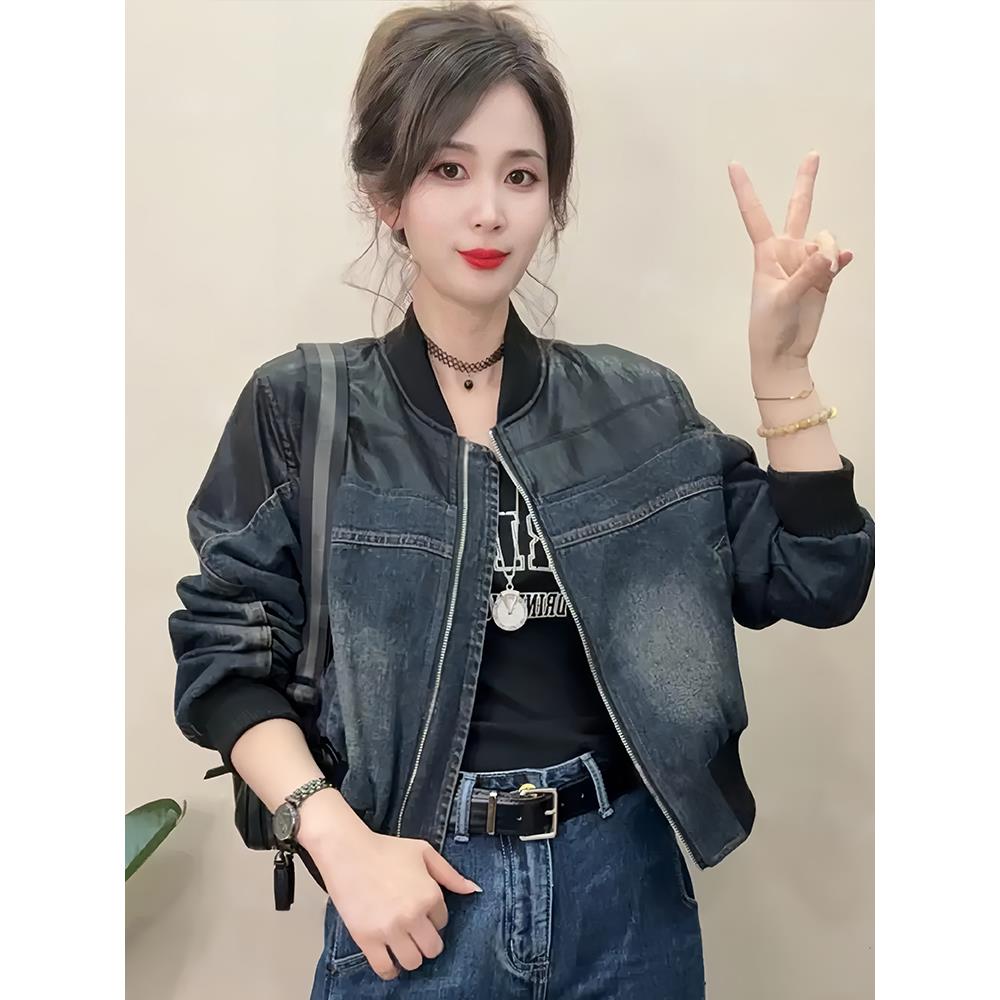 ROUMIKL网红流行短款夹克皮衣女装2025秋季新款韩版通勤大码大码