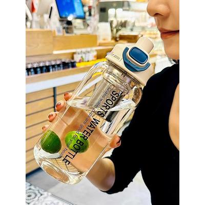 玻璃杯高级感轻奢茶水分离泡茶杯时尚带吸管男女高颜值杯子耐高温