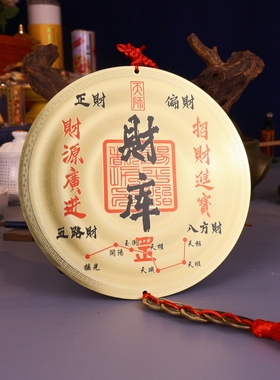 黄铜彩绘五帝钱招财挂件