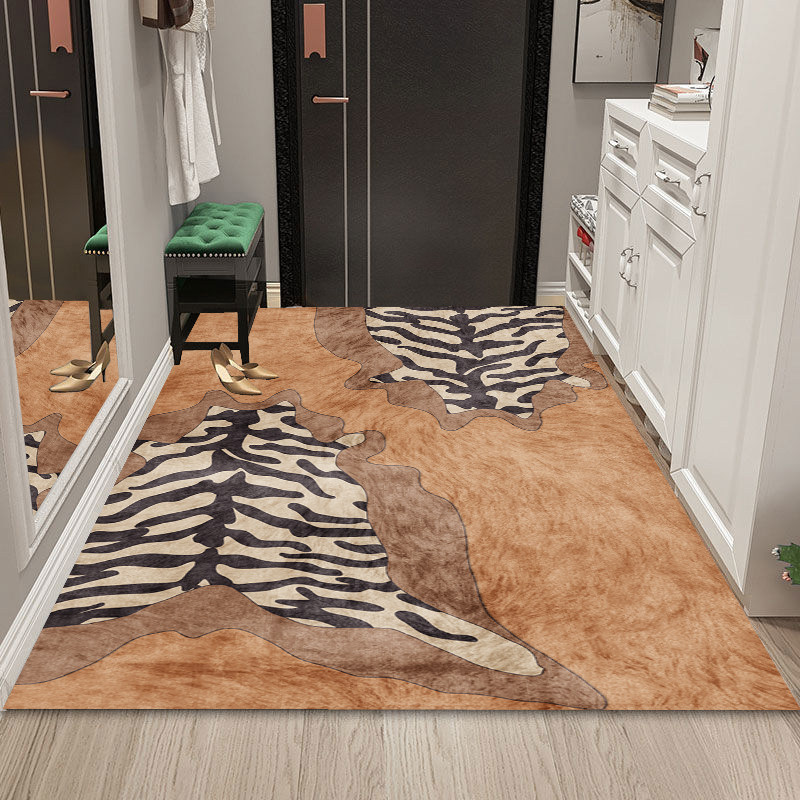 虎纹豹纹图案进门入户门地垫大门口入户门垫玄关脚垫客厅卧室地毯