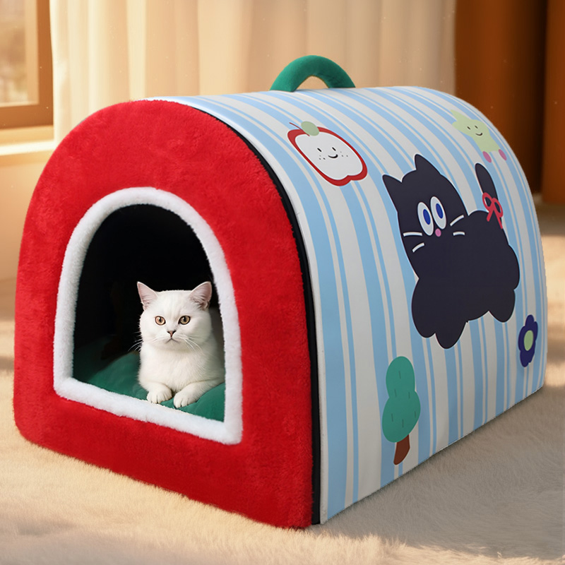 猫窝冬天保暖猫屋封闭式可拆洗