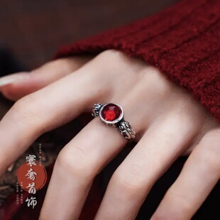 【貔貅染红运】国风开口戒指复古做旧民族风指环新中式#不掉色
