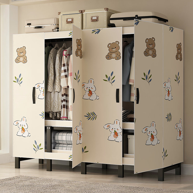 衣柜2024新款爆款衣柜免安装折叠卧室家用金属衣柜全钢架加粗加厚