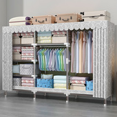 26mm钢管布衣柜家用卧室出租房用简易组装 结实耐用加厚加粗经济型