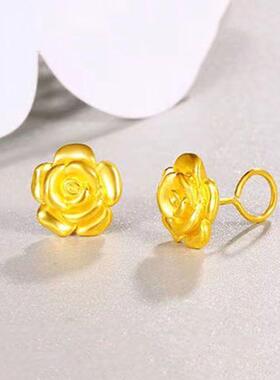 越南沙金纯黄色玫瑰花弯钩轻奢