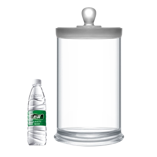 翌哲标本瓶密封玻璃样品瓶磨砂口加厚广口瓶无铅玻璃瓶实验室样品瓶标本展示瓶干货茶叶储物罐密封罐玻璃仪器