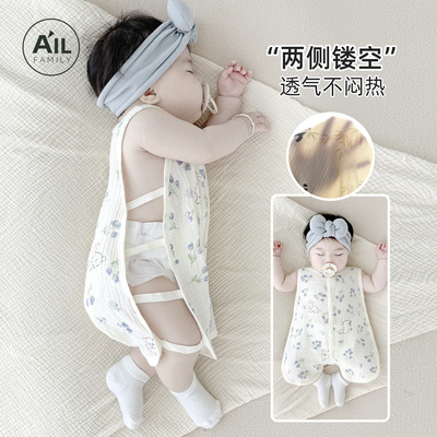 婴儿琵琶衣无袖背心连体衣夏天装
