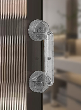 新款玻璃门吸盘拉门把手浴室推拉门拉手冰箱强力免打孔透明手柄