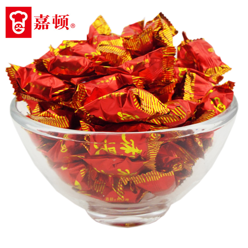 嘉顿利是糖卡仑治糖散装称500g新年年货糖果婚庆喜糖休闲零食