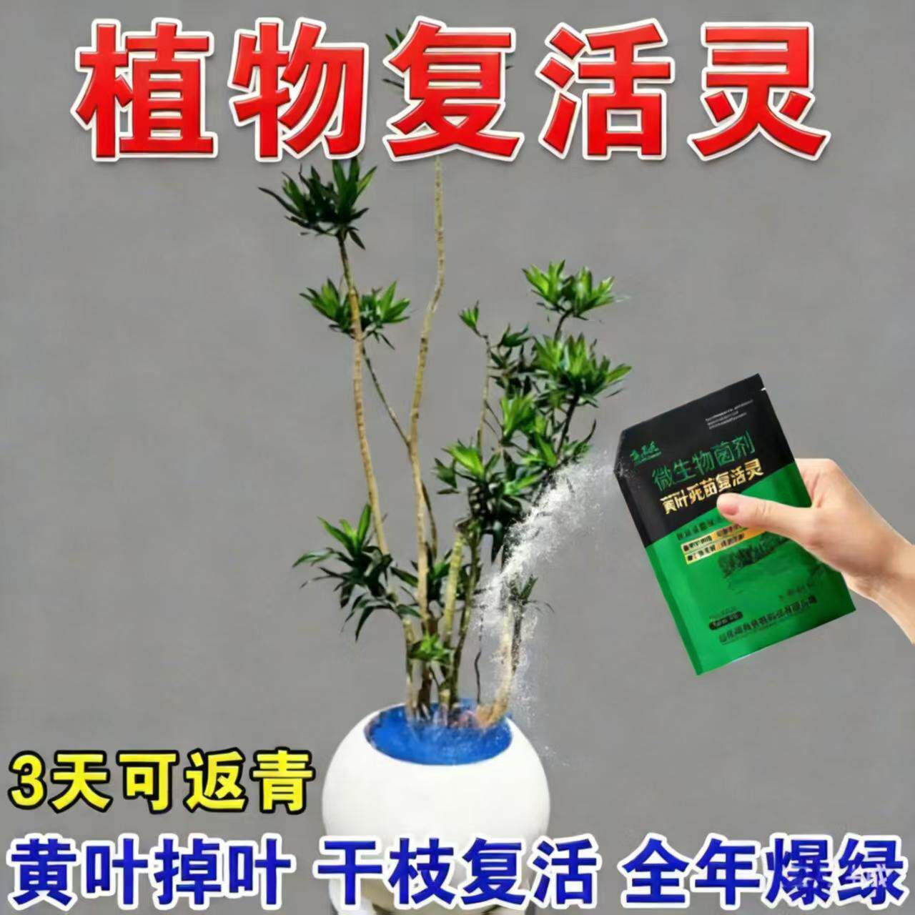 植物速效复活再生剂绿植花卉复活液盆栽光杆发黄掉叶通用型水溶肥
