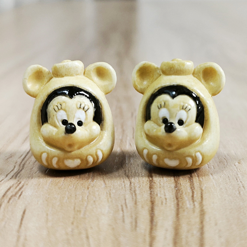 招财米老鼠达摩蛋文玩配饰三通