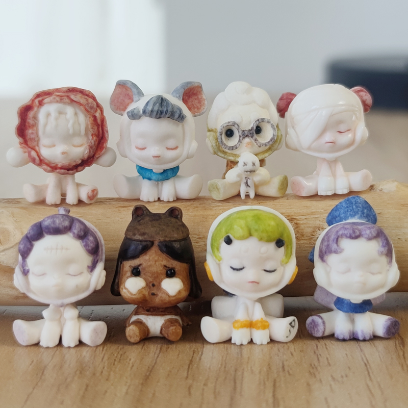 天然鹿角哭娃文玩配饰挂件吊坠