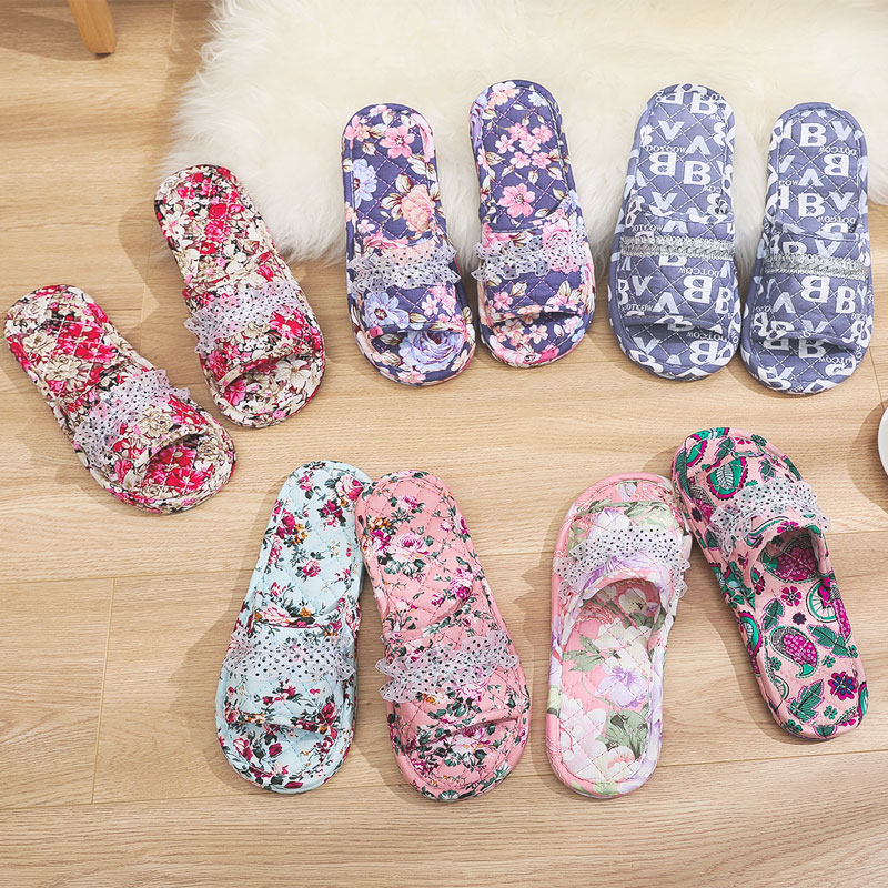 不伤木地板静音布拖鞋