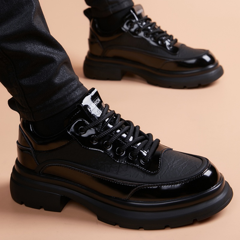 真皮男鞋英伦风商务轻底皮鞋