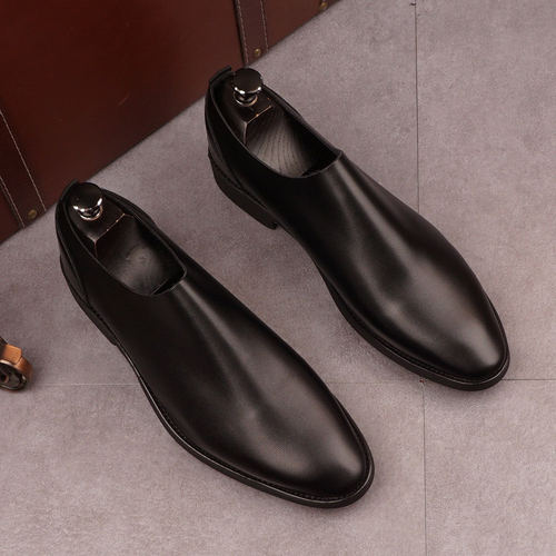 夏季透气一脚蹬内增高新郎婚鞋