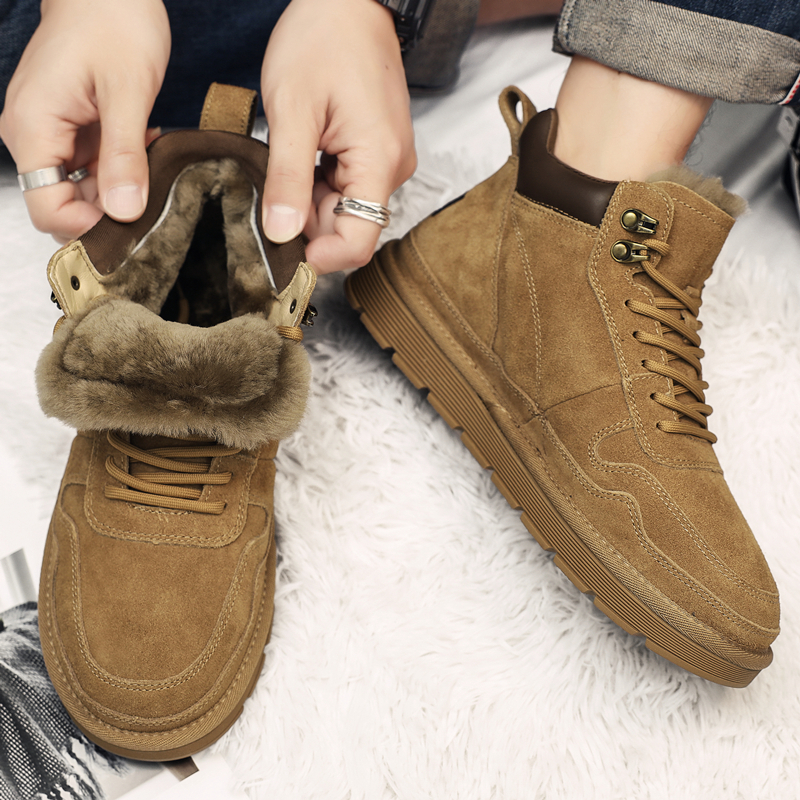 羊毛雪地靴男户外抗寒防滑