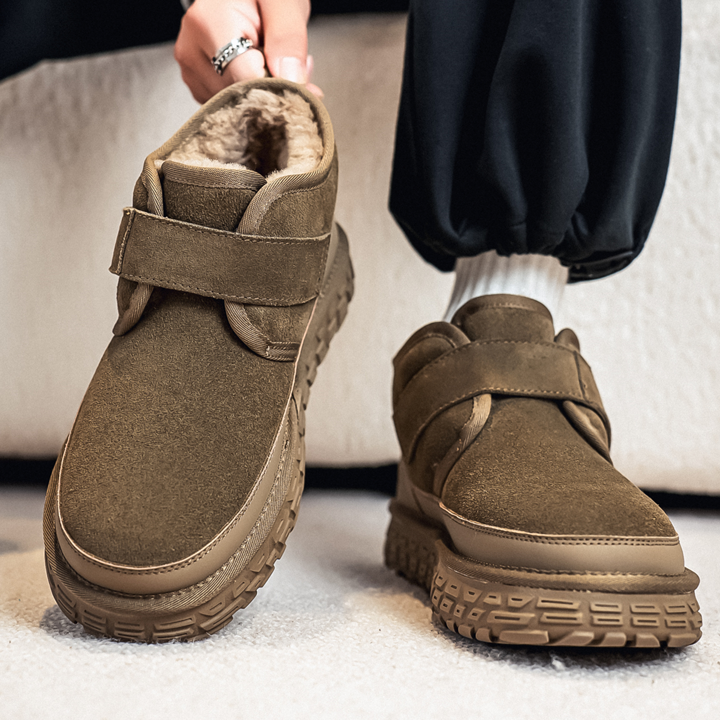 高帮冬季加绒加厚东北大棉鞋