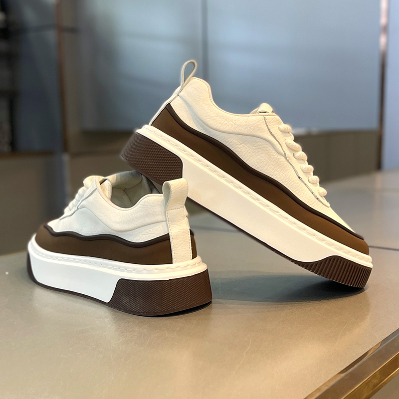 厚底增高复古潮男板鞋时尚