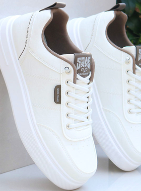 潮牌男鞋2025新款冬季韩版厚底板鞋运动休闲鞋子男士百搭小白鞋