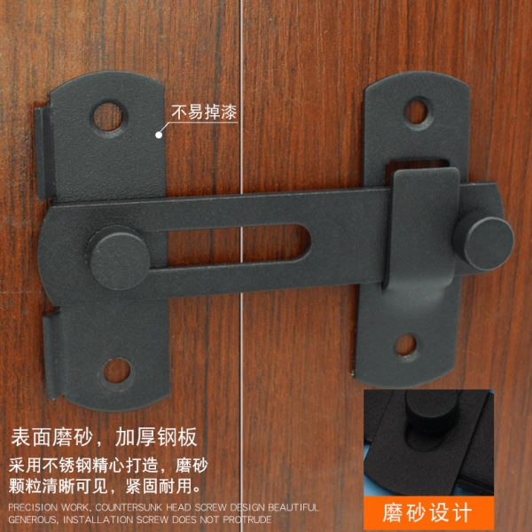 式房门反门锁不锈钢扣卫生间门免打孔厕所搭扣锁卡扣插销锁门栓