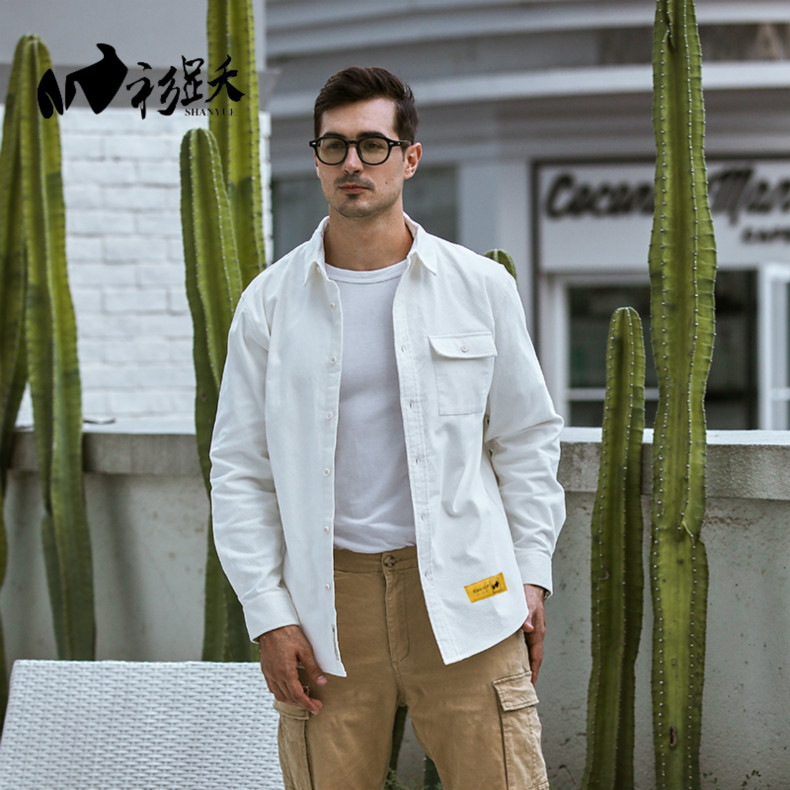 灯芯绒外穿衬衫男女百搭日系休闲上衣宽松夹克秋冬长袖加厚外套潮