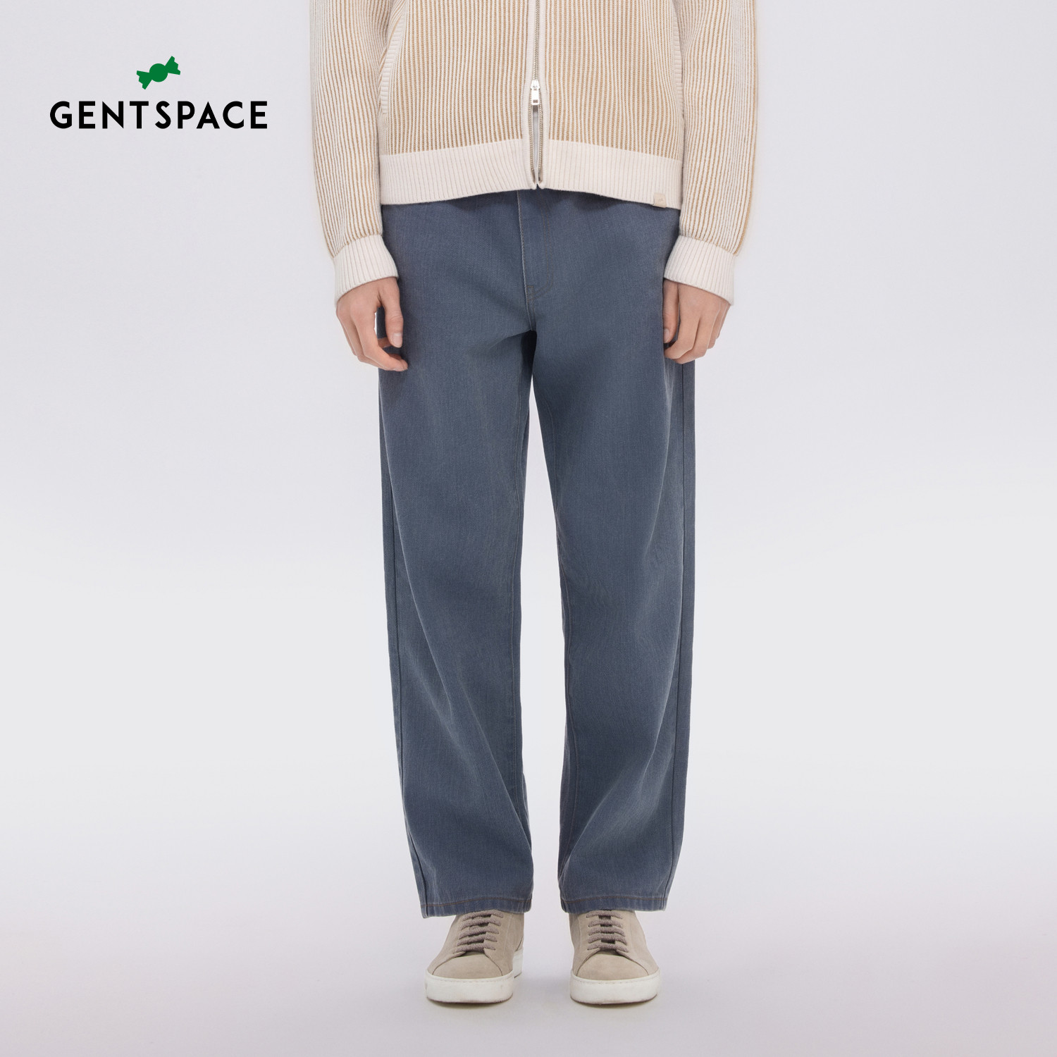GENTSPACE秋季经典STRAIGHT FIT宽松直筒休闲牛仔裤男款