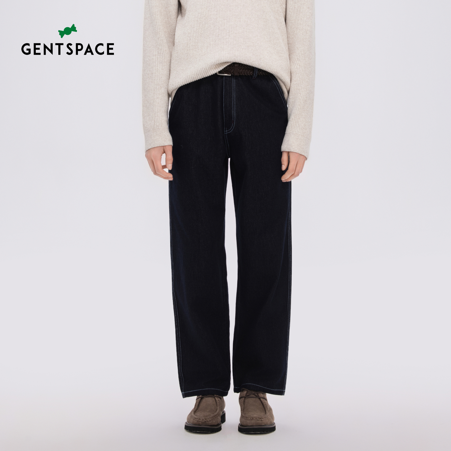 GENTSPACE2025秋季新品经典STRAIGHT FIT宽松直筒休闲牛仔裤男款