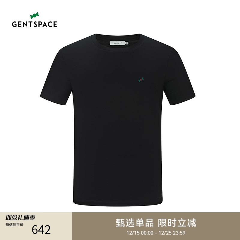 GENTSPACE圆领刺绣短袖T恤