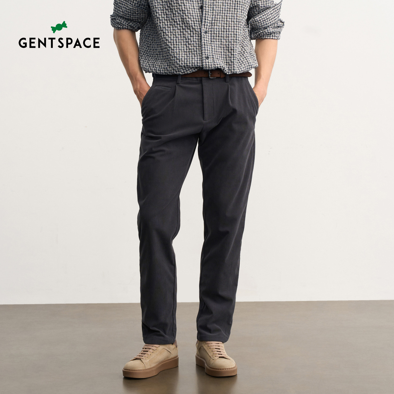 GENTSPACE2026年秋冬新品舒适柔软时尚灯芯绒休闲裤男士裤子
