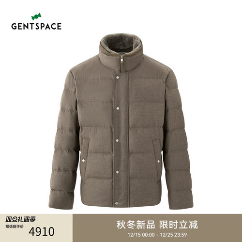 GENTSPACE 2025秋冬新品休闲时尚立领鹅绒羽绒服男士