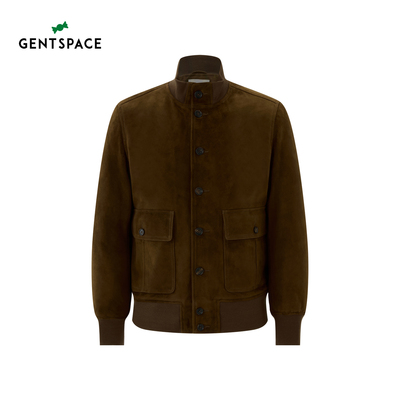 GENTSPACE2025秋冬新品时尚羊皮皮衣鹅绒羽绒服男士