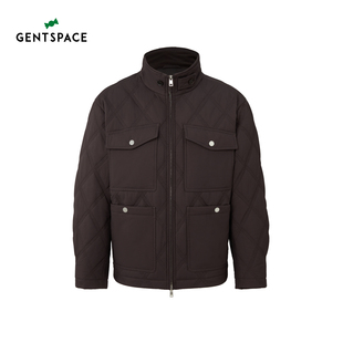 GENTSPACE2025秋冬新品时尚都市男士勃艮第红棉服