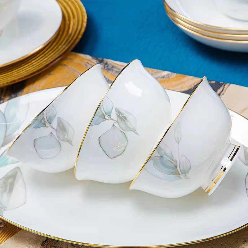 索优特景德镇陶瓷碗手工描金北欧